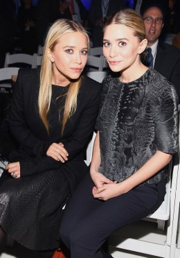 image: Mary-Kate Olsen and Ashley Olsen attend the JCPenney launch event at Pier 57 in New York City, Jan. 25, 2012.