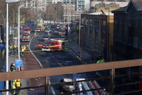 Helicopter Crashes in Vauxhall, South London