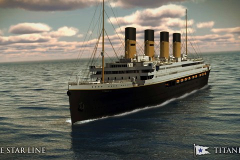 Handout of artist's rendering of proposed cruise ship Titanic II in New York