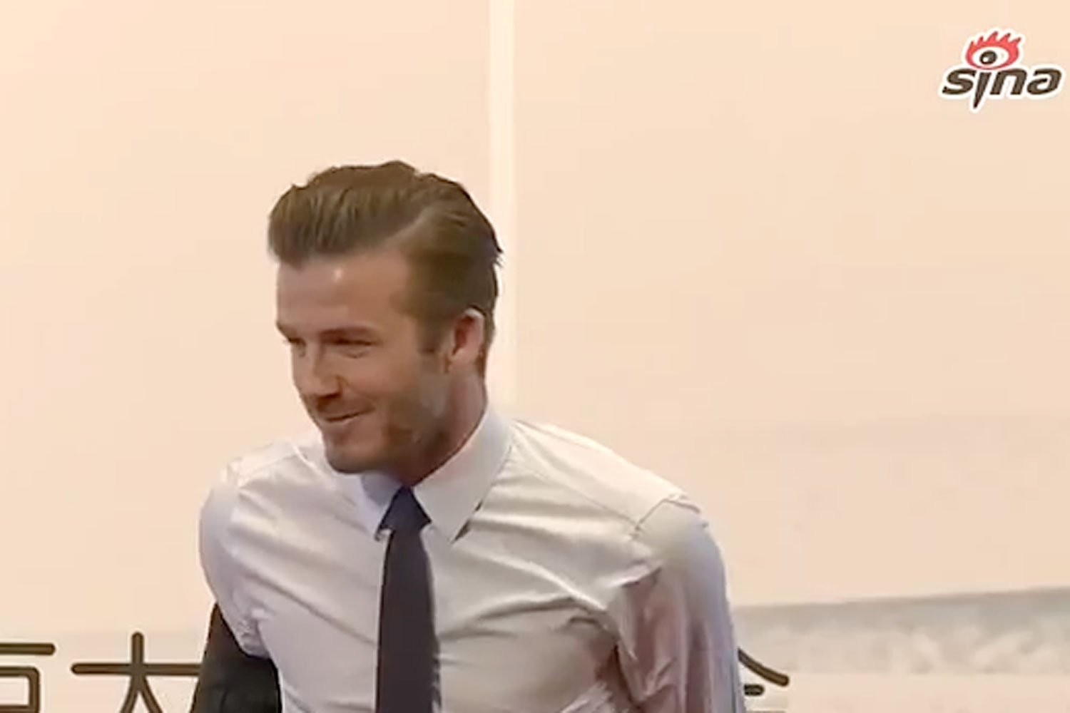 That must have hurt David Beckham shows off his Chinese tattoo  Celebrity  News  Showbiz  TV  Expresscouk