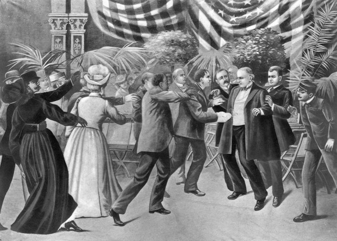 Assassination of President McKinley (Wash Drawing) by T. Dart Walker
