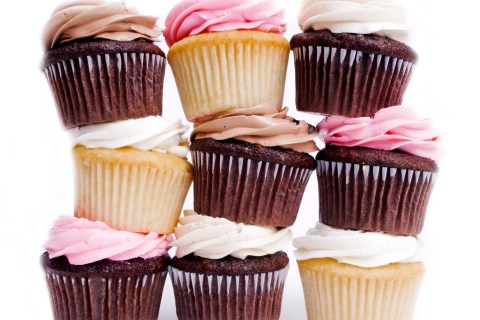 stacked cupcakes