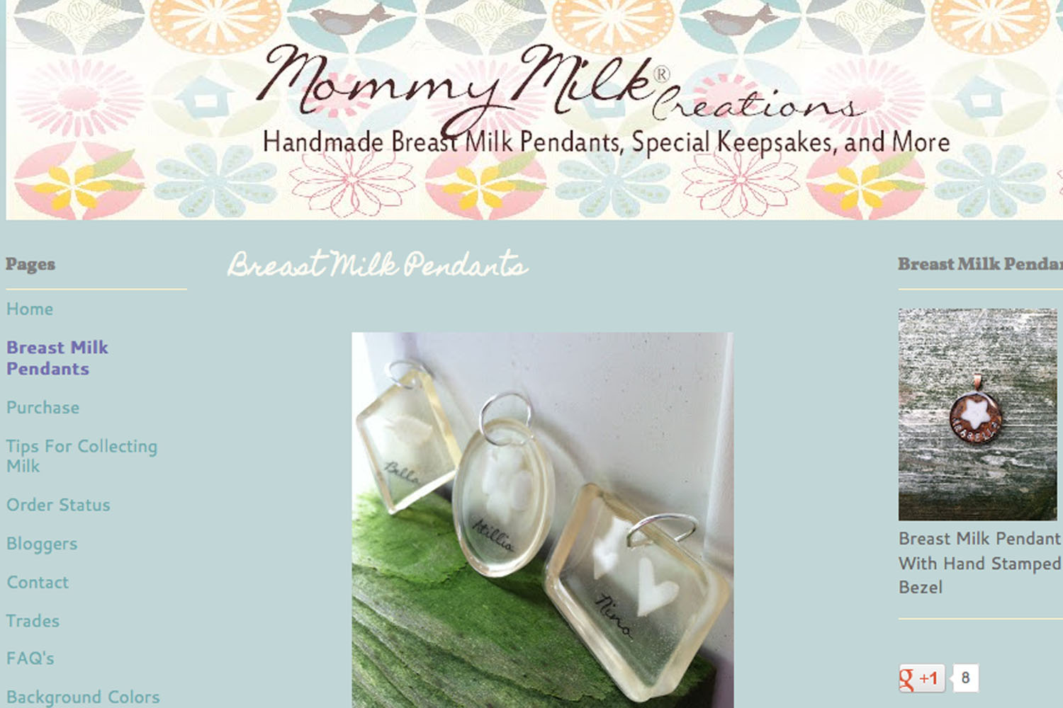 Mommy milk online jewelry