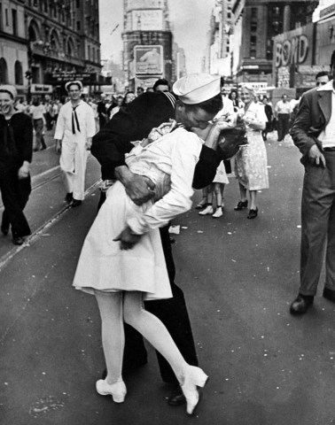 Times Square, New York City, on Aug. 27, 1945.
