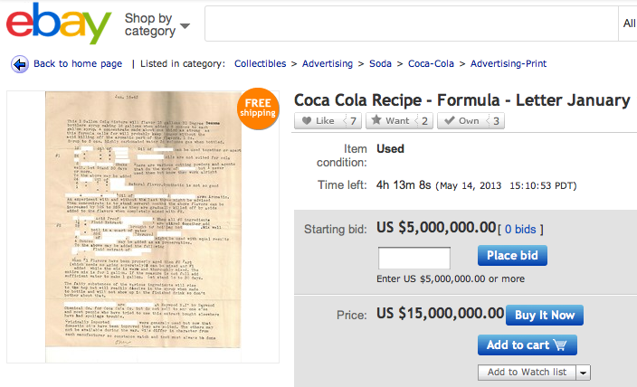 Original Coca Cola Recipe Might Be On Ebay Time Com