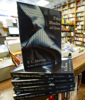 Copies of the book "Fifty Shades of Grey