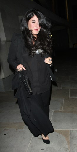 Monica Lewinsky at the Downtown Mayfair restaurant for Heather Kerzner's birthday celebration on March 19, 2013 in London.