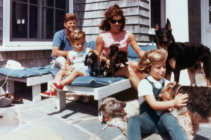 John F. Kennedy and Shannon, Clipper, Charlie and Wolf