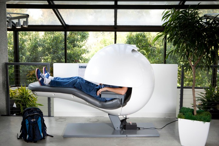 A sleep pod to promote restorative naps.