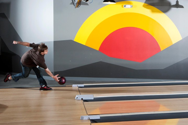 Google's in-house bowling alley.