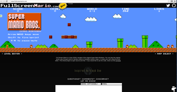 Super Mario Bros.' can now be played in your browser