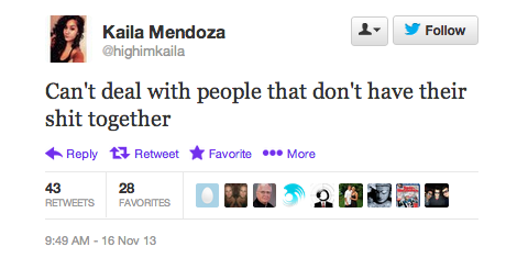 Kayla Mendoza tweet