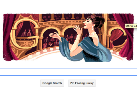 Maria Callas Google Doodle
