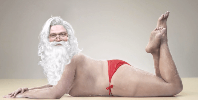 Fat Nudists - Young Woman Photoshopped as Fat Santa in Victors & Spoils Video | TIME.com