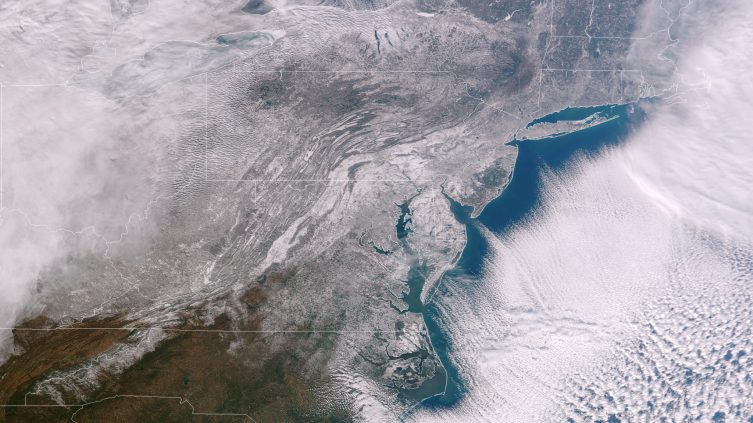 East Coast Winter Storm: Satellite Image Shows Snow Amount Northeast ...