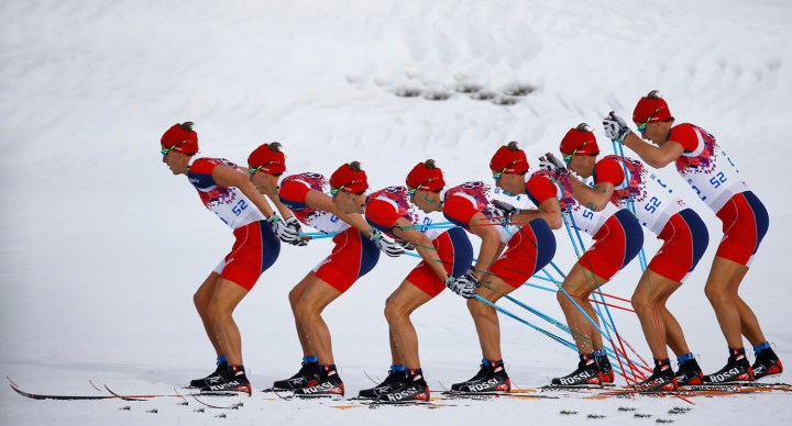Norway's Jespersen skis during the men's 15 km cross-country classic event at the Sochi 2014 Winter Olympic Games in Rosa Khutor