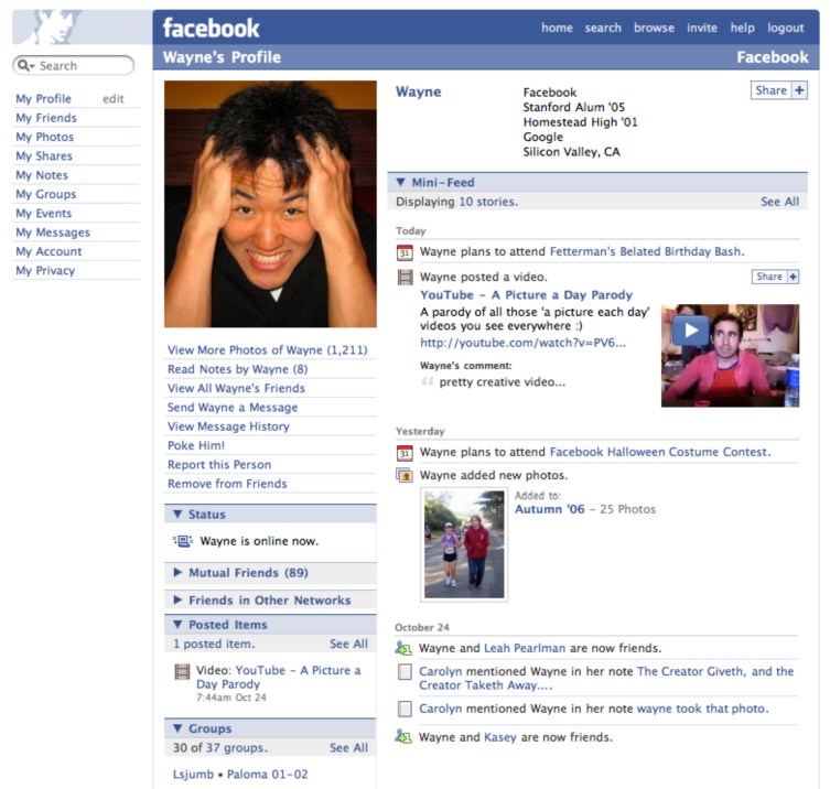 Facebook's 10th Anniversary: Every Facebook Profile Page Update in the